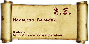 Moravitz Benedek névjegykártya