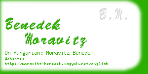 benedek moravitz business card